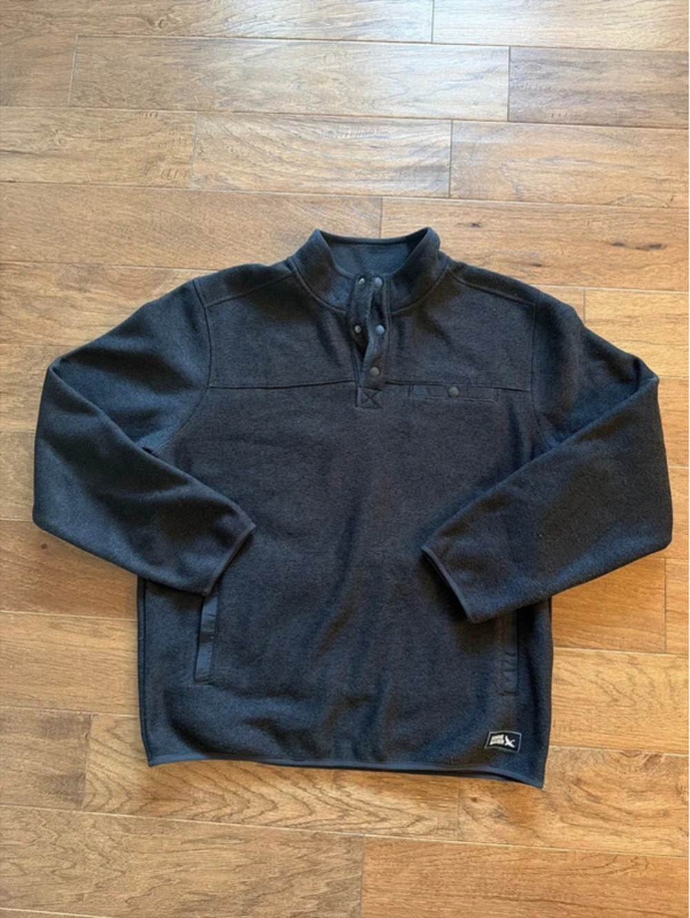 Eddie Bauer Men’s Dark Gray Full-Zip Sweater Fleece Jacket